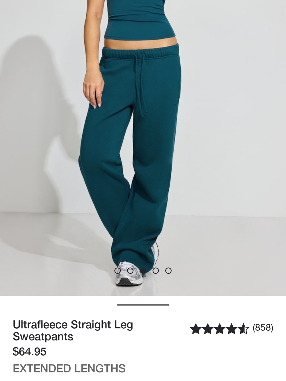Ultrafleece Straight Leg Sweatpants in Teal